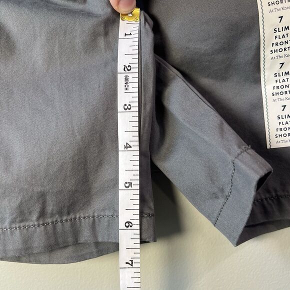 Cat & Jack Slim Flat Front Shorts, Medium Gray, Size 7 Slim - Picture 5 of 10